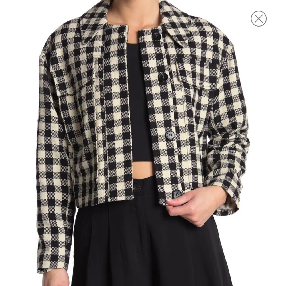 Topshop Check Printed Jacket
